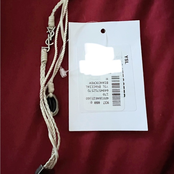 SAINT LAURENT-YVES SAINT LAURENT SILVER-TONE & LEATHER MULTI STRAPPED BRACELET - Picture 10 of 12